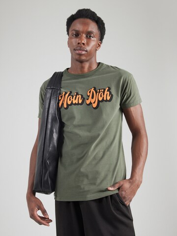 Derbe Shirt 'Moin Djöh' in Green: front
