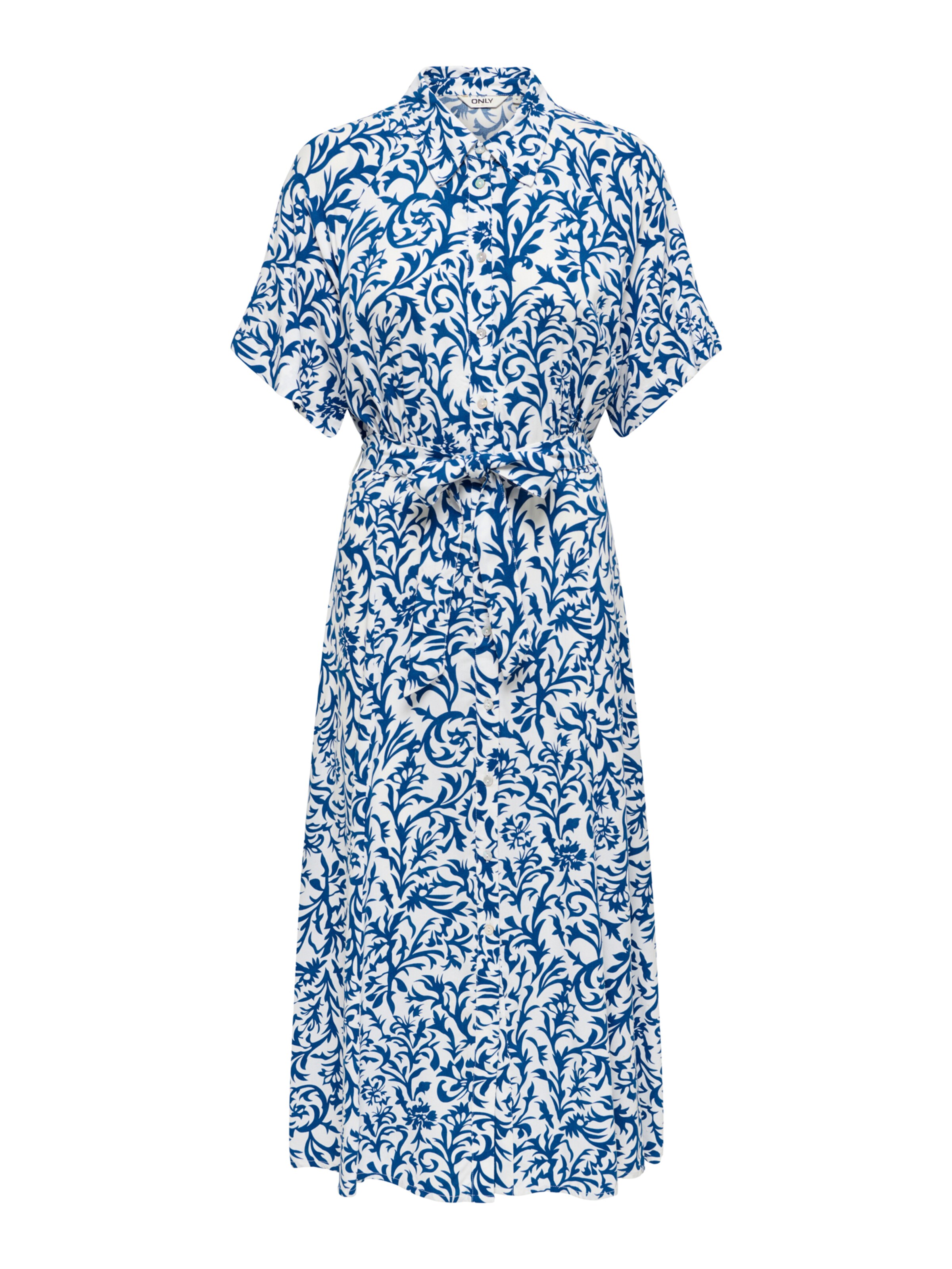 ONLY - Vestido camisero 'ONLSafa' en blanco: frente