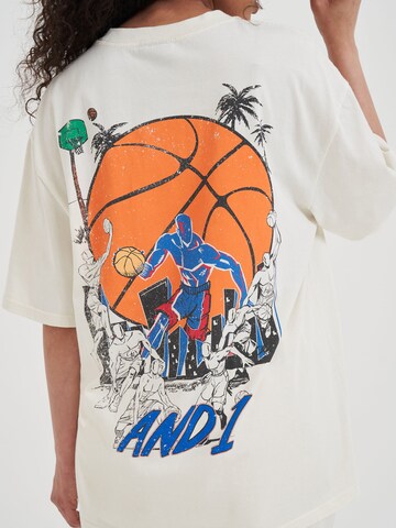 AND1 T-Shirt 'Streetball' in Beige