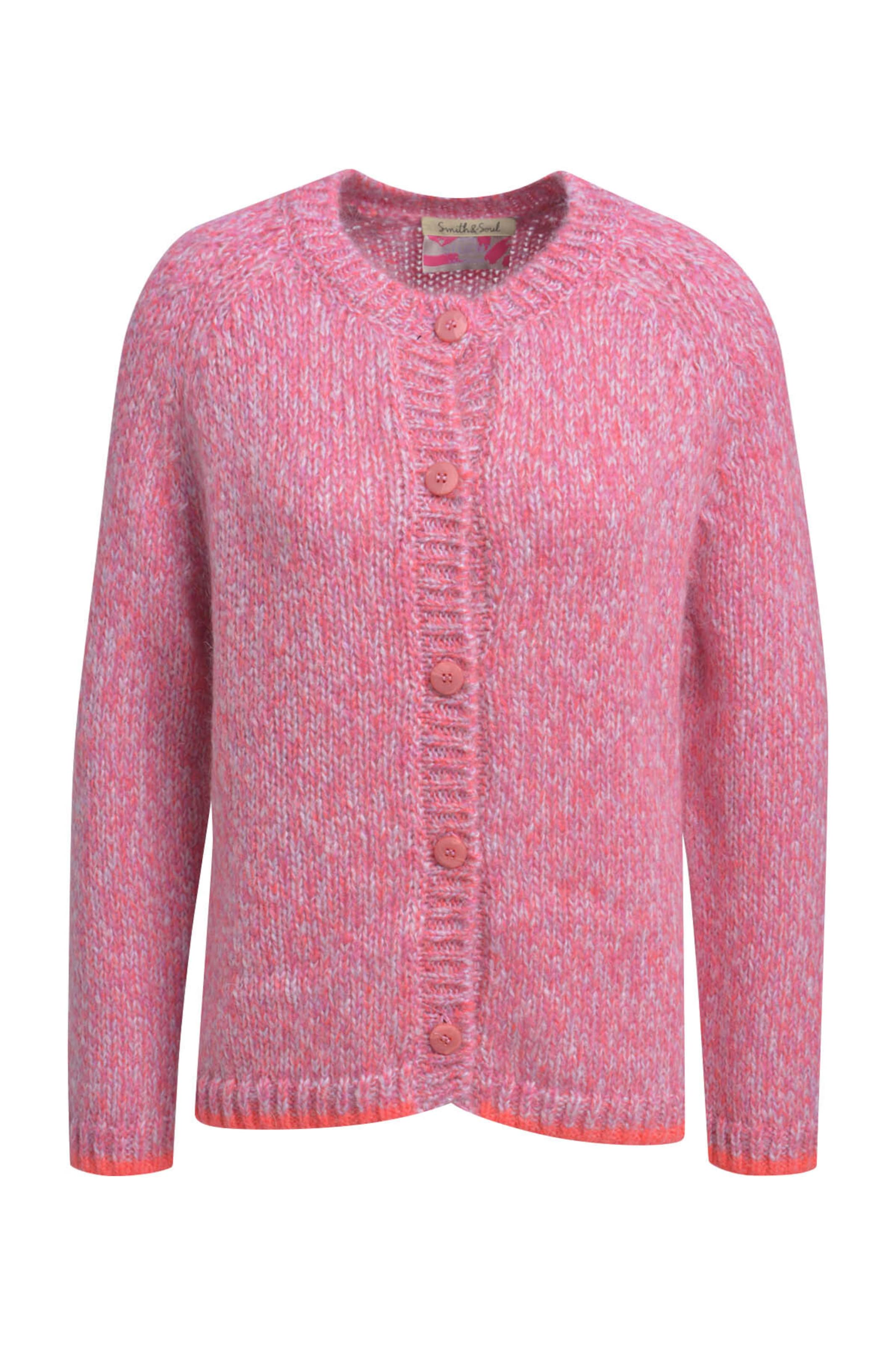 Smith&Soul Knit Cardigan in Purple: front