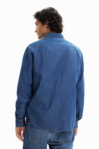 Desigual Regular fit Button Up Shirt 'Bernardino' in Blue