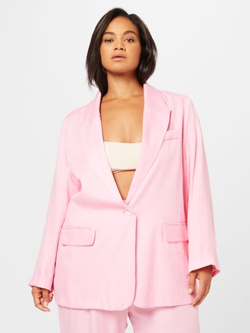 Blazer River Island Plus en rose : devant