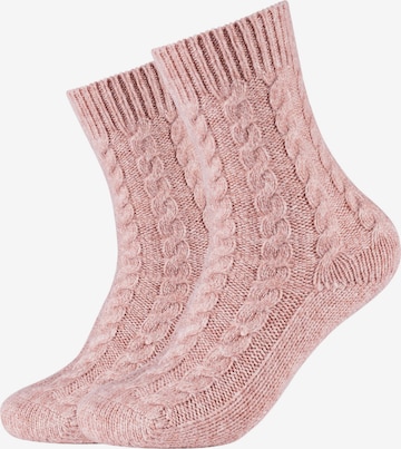 camano Socks in Pink: front