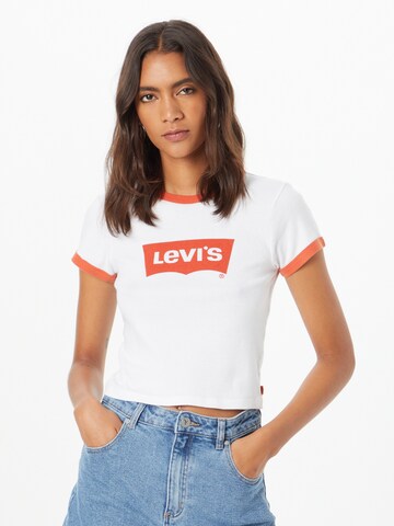 LEVI'S ® Тениска 'Graphic Ringer Mini Tee' в бяло: отпред