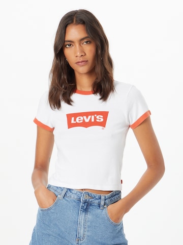 LEVI'S ® Majica 'Graphic Ringer Mini Tee' | bela barva: sprednja stran