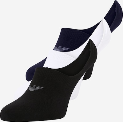 Emporio Armani Stopalice u siva / crna / bijela, Pregled proizvoda