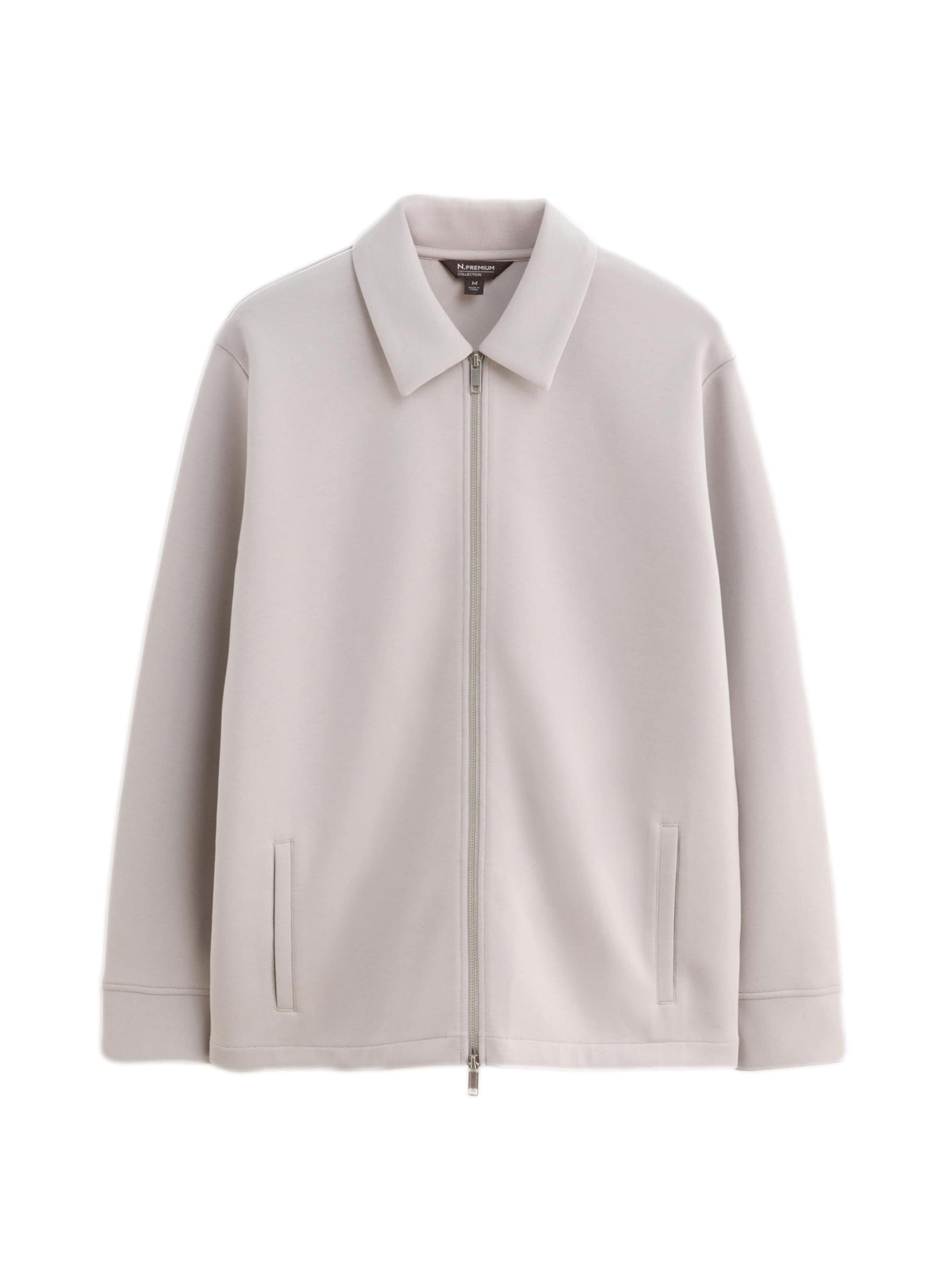 pelēks Next Starpsezonu jaka 'Scuba': no priekšpuses