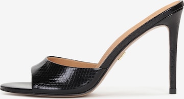 Kazar Mules in Black: front