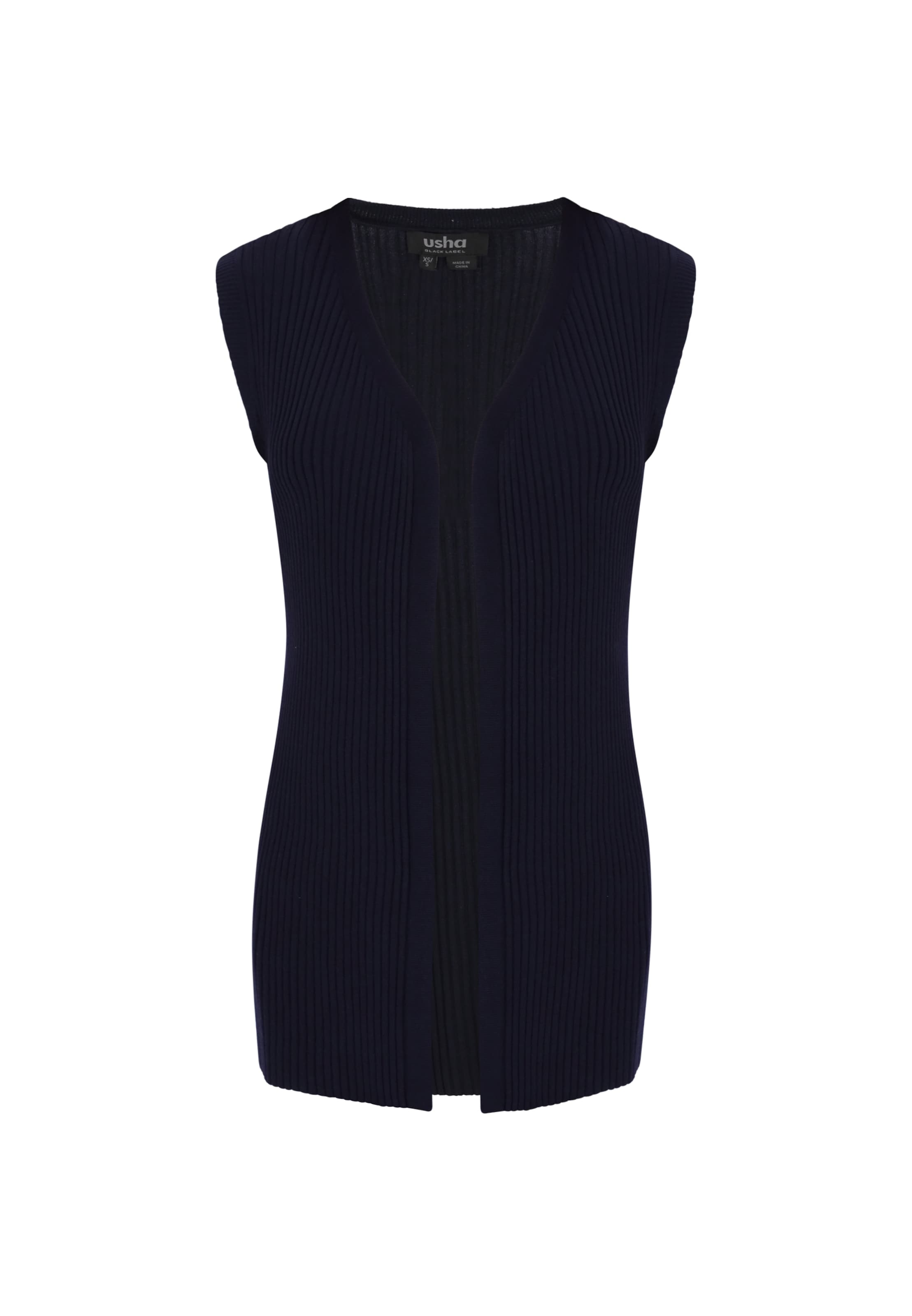 usha BLACK LABEL - Colete de malha 'Classic' em azul: frente