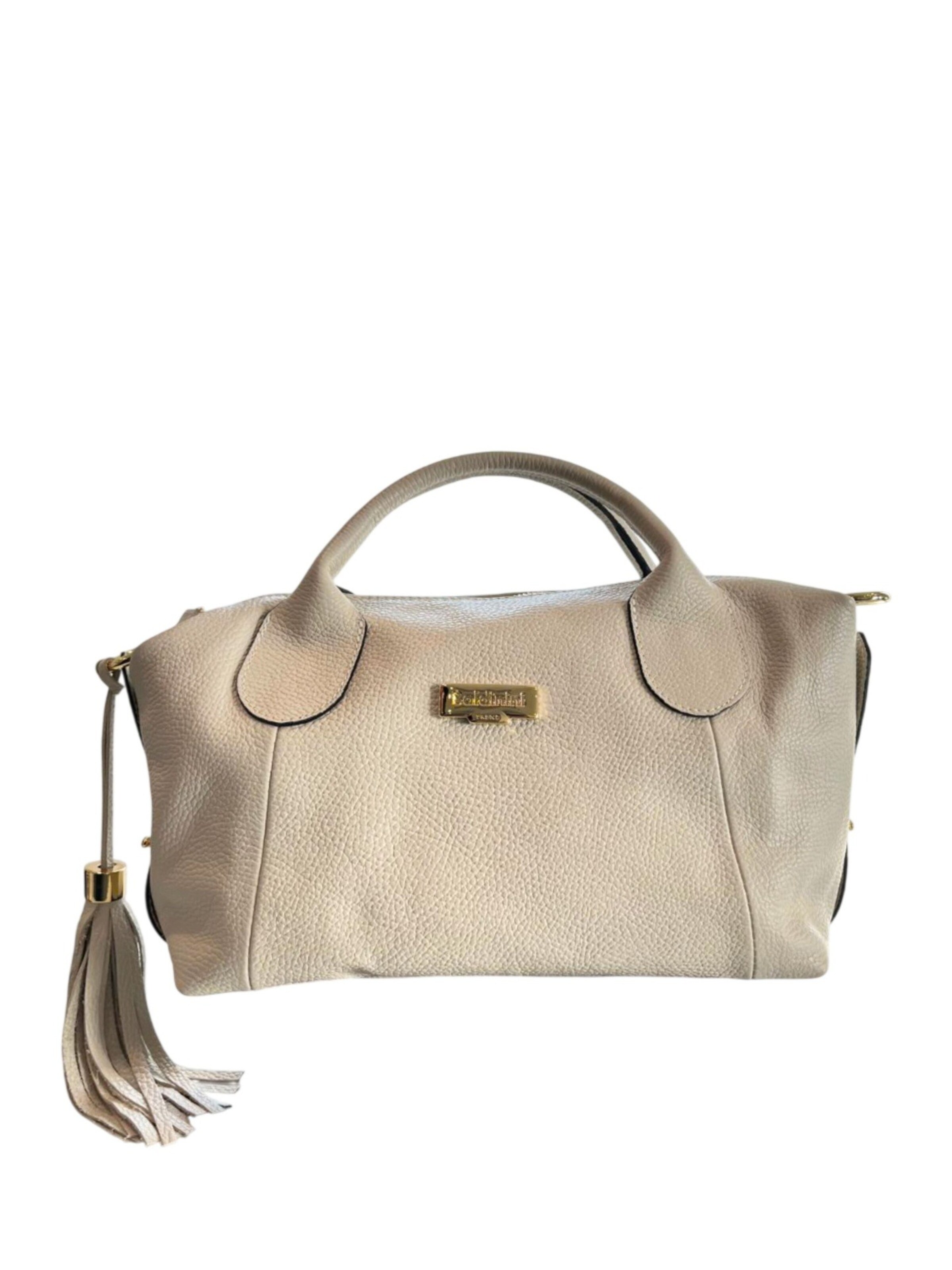 Borsa a mano 'Borsa a Mano Donna Pelle Vacchetta 100% - Modello Lucca Baldinini' di Baldinini Trend in beige: frontale