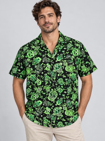 King Kameha T-shirt 'Skull' i grön