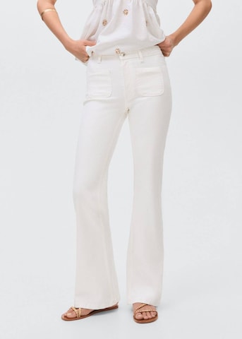 MANGO TEEN Flared Jeans in Weiß