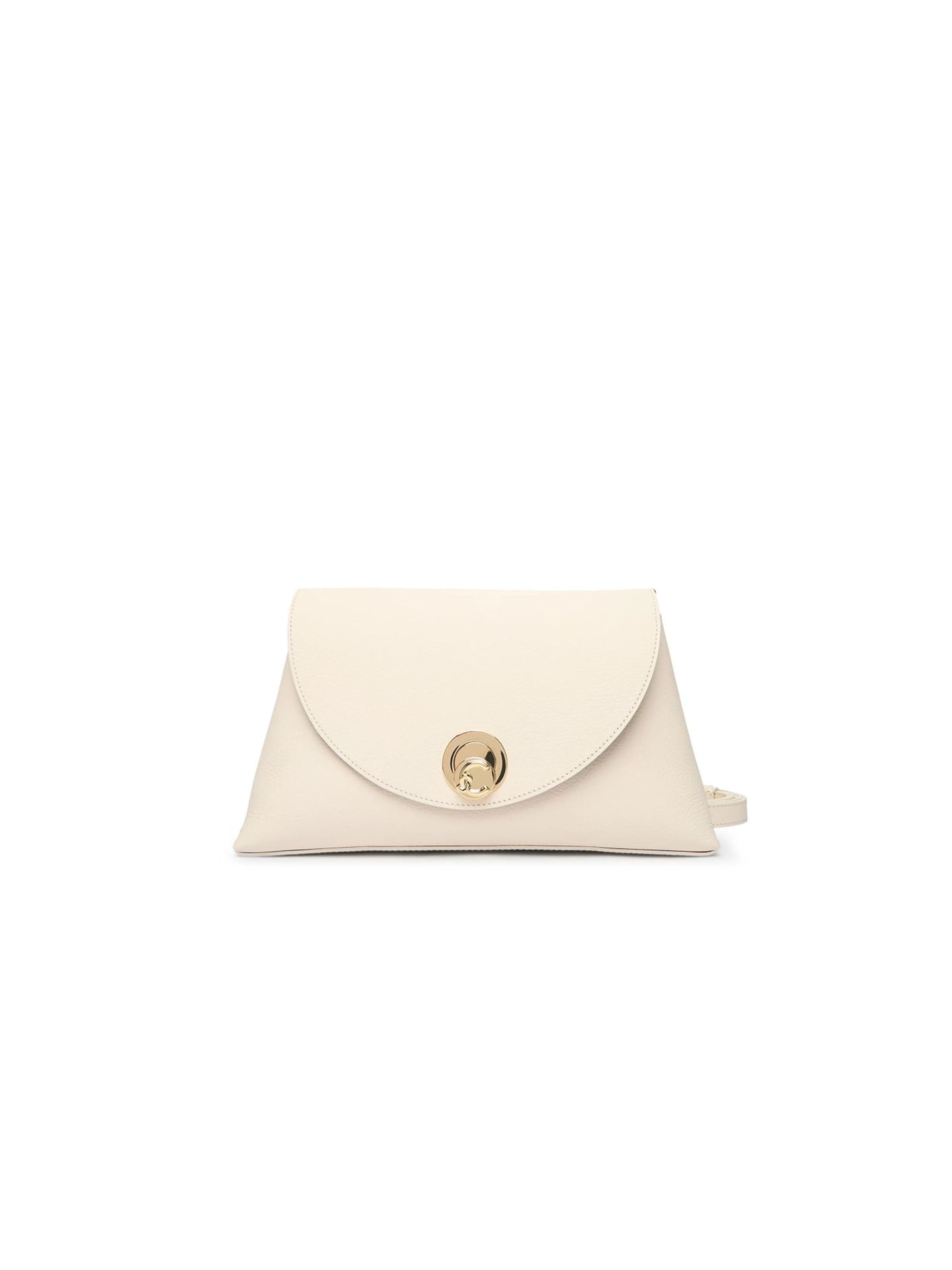 Coccinelle Handtas 'Nikla Double Grainy Leather' in Wit: voorkant