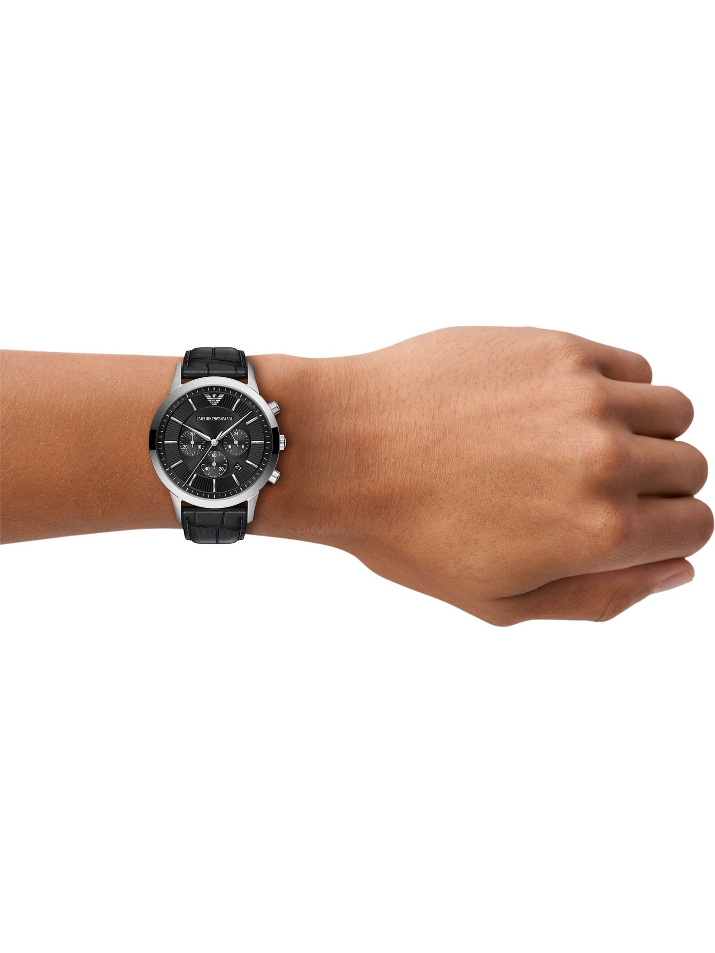 Emporio Armani Uhr in Schwarz: Vorderseite