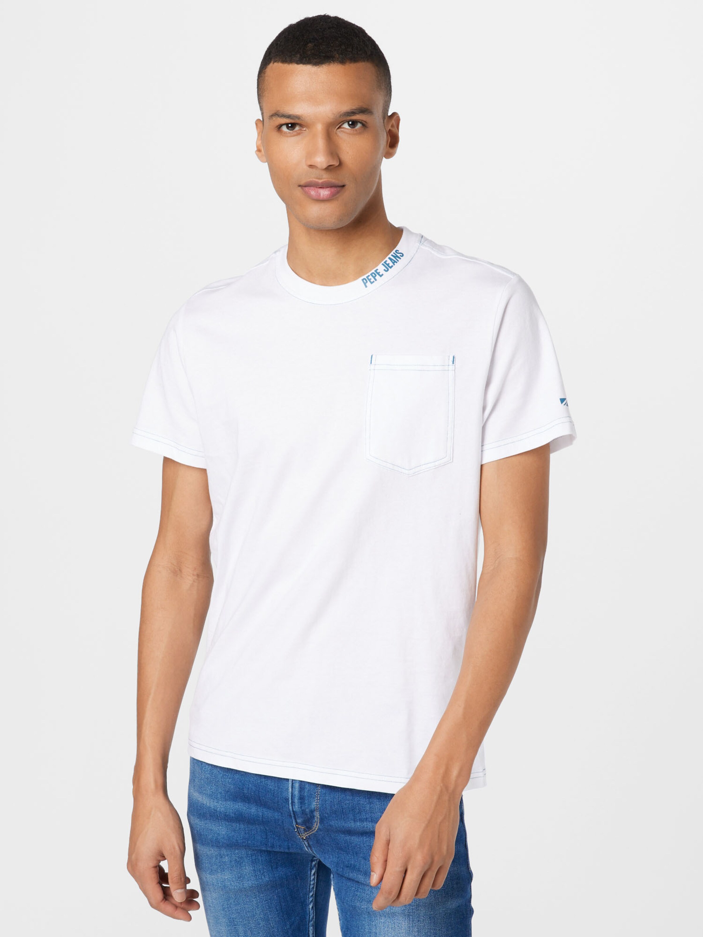 Männer Shirts Pepe Jeans Shirt 'ARAV' in Weiß - ZN87236 Männer Shirts Pepe Jeans Shirt 'ARAV' in Weiß - ZN87236