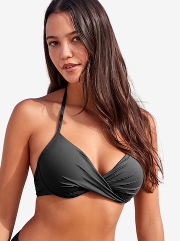 Next Push-up Bikini top in Black: front