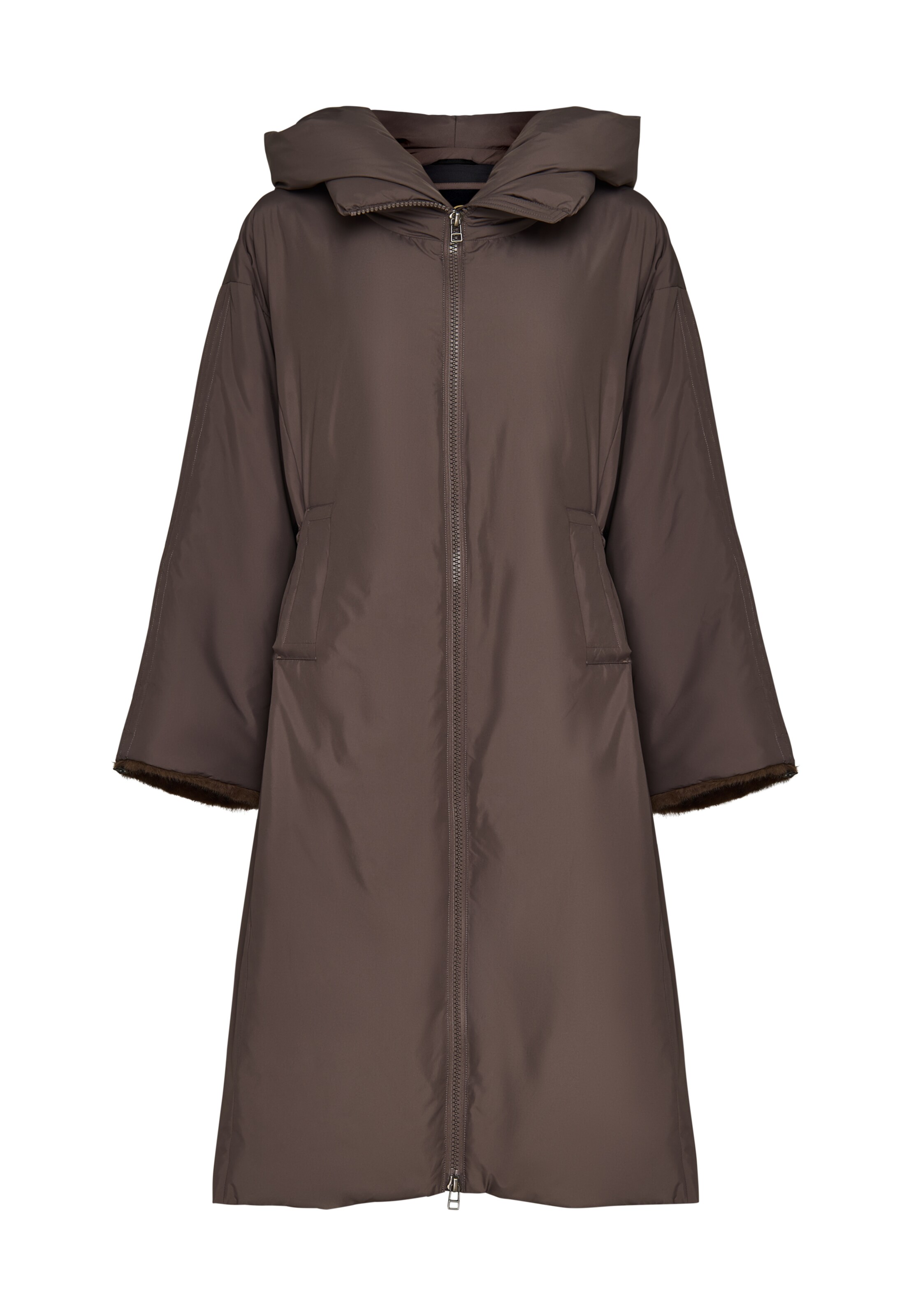 CESARE GASPARI Wintermantel in Beige: voorkant