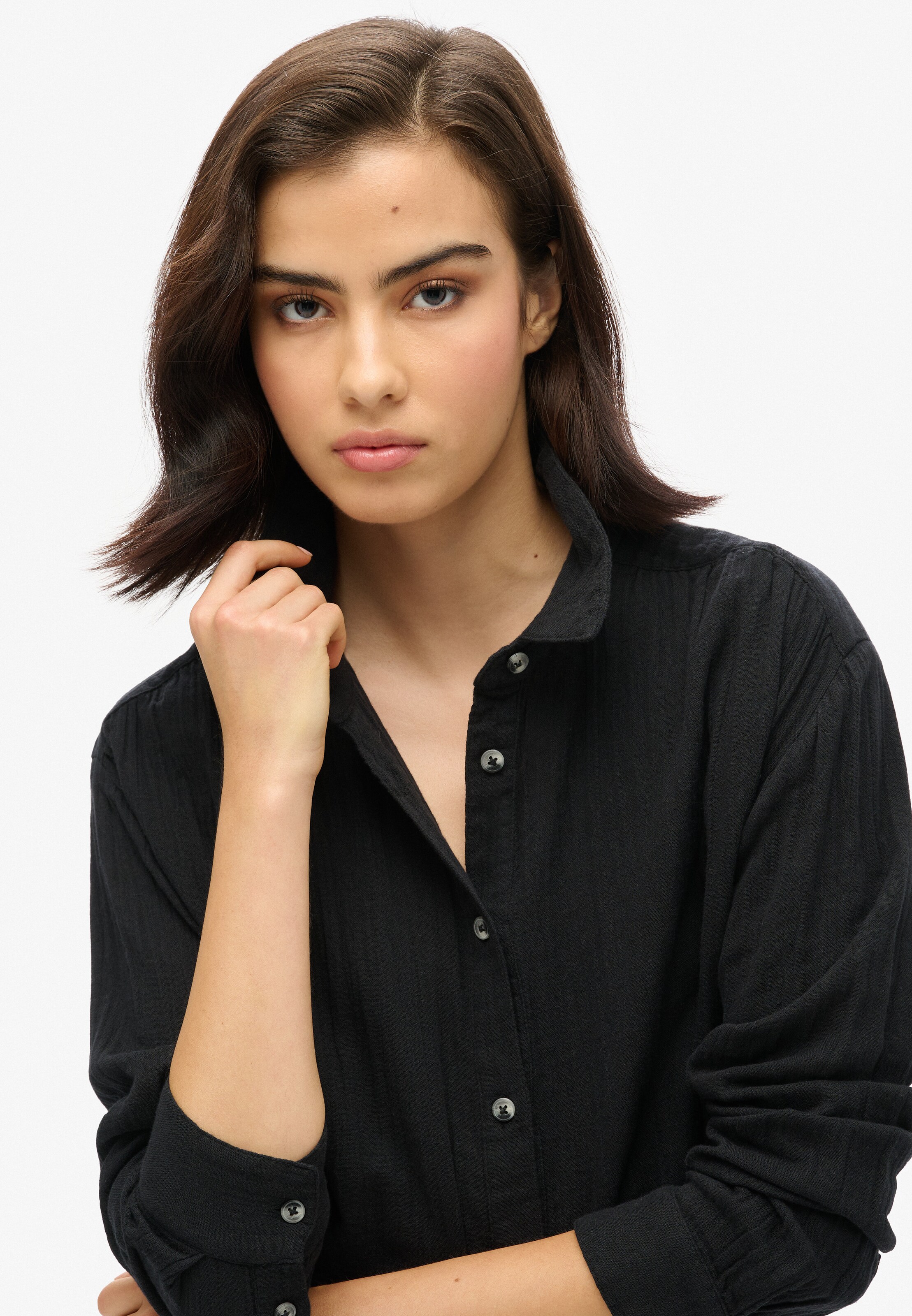 Superdry Bluse in Schwarz: Vorderseite