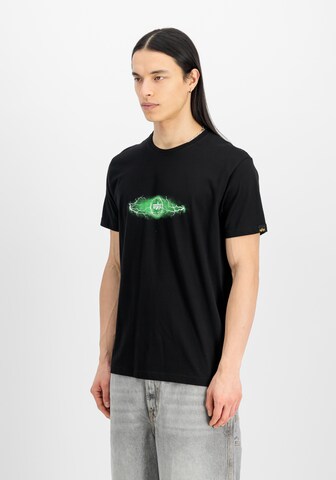 T-Shirt 'Lightning' ALPHA INDUSTRIES en noir : devant