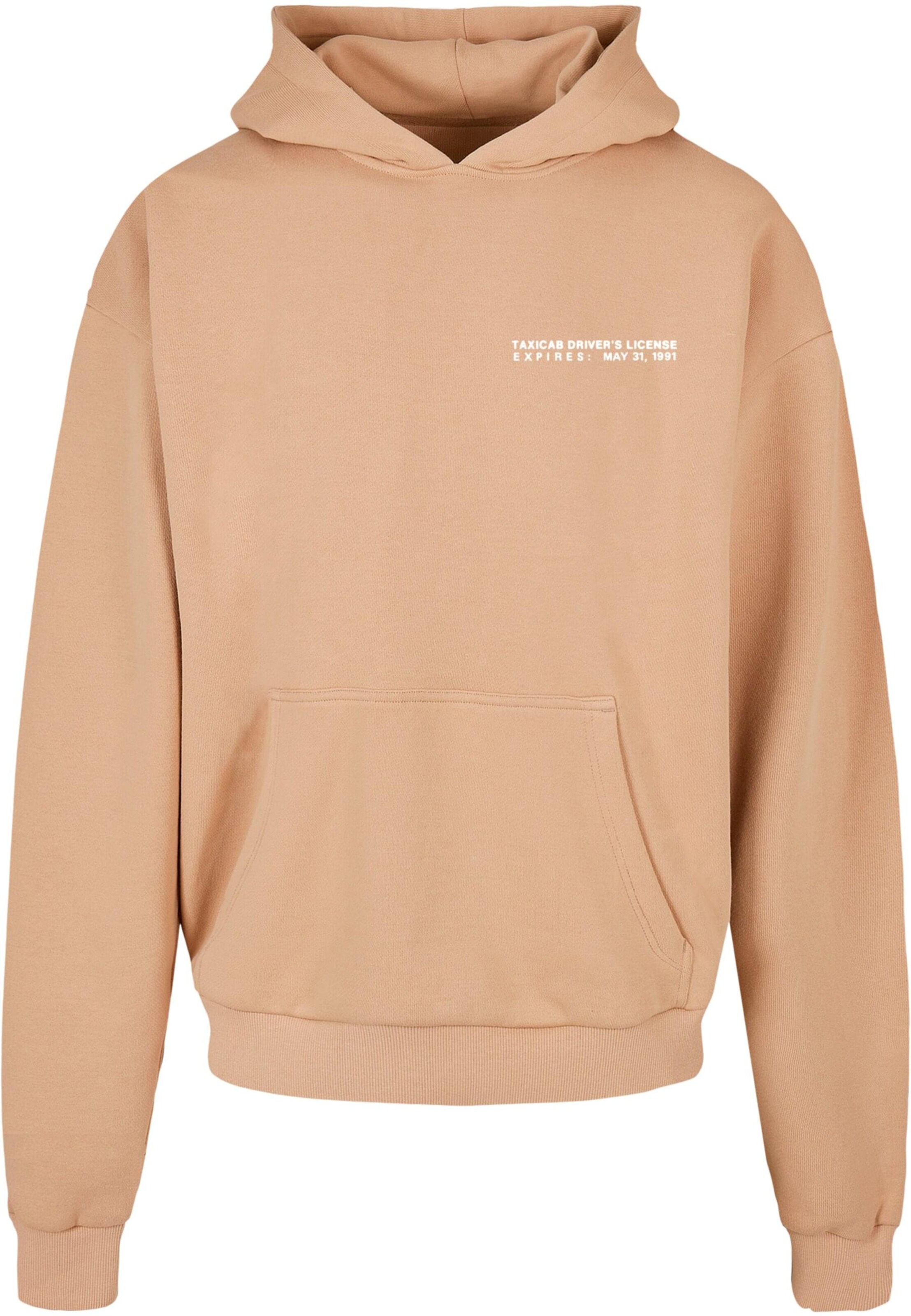 MT Upscale Sweatshirt 'NY Taxi' in Beige: Vorderseite
