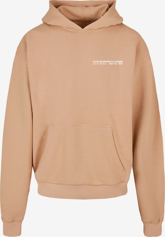 MT Upscale Sweatshirt 'NY Taxi' in Beige: Vorderseite