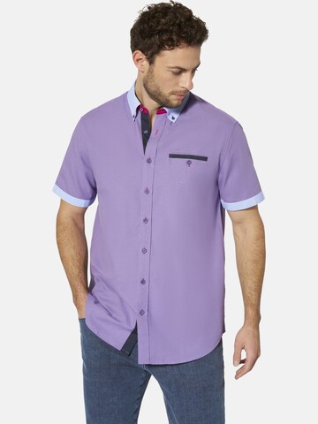 BABISTA Regular fit Button Up Shirt ' Florevetto ' in Purple: front