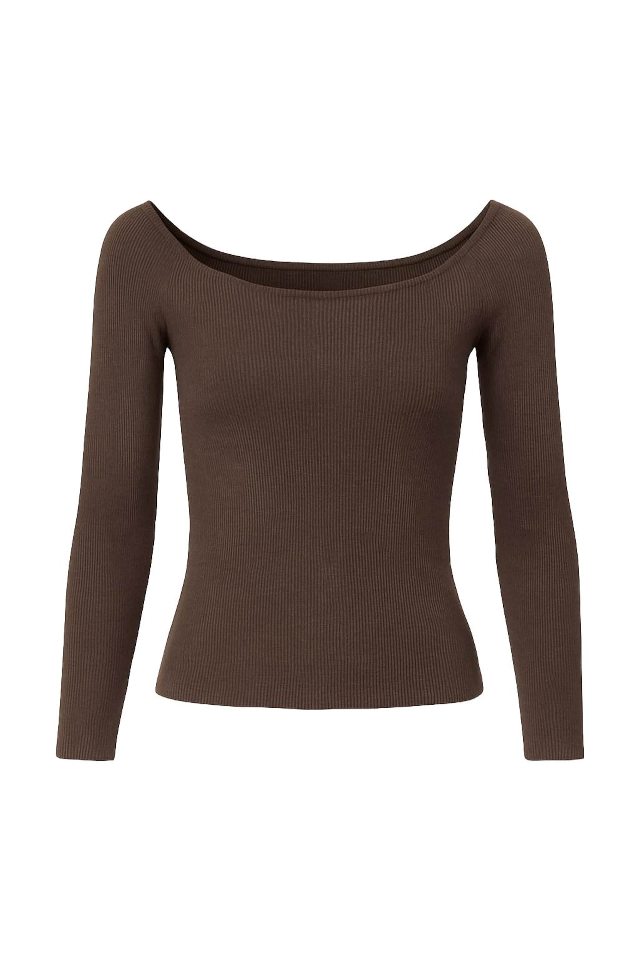 For You Moda Shirt in Bruin: voorkant