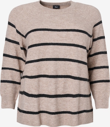 Zizzi - Pullover 'SANDIE' em bege: frente