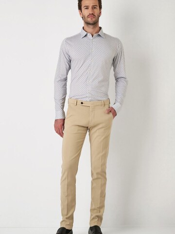 DESOTO Slim Fit Hemd in Beige