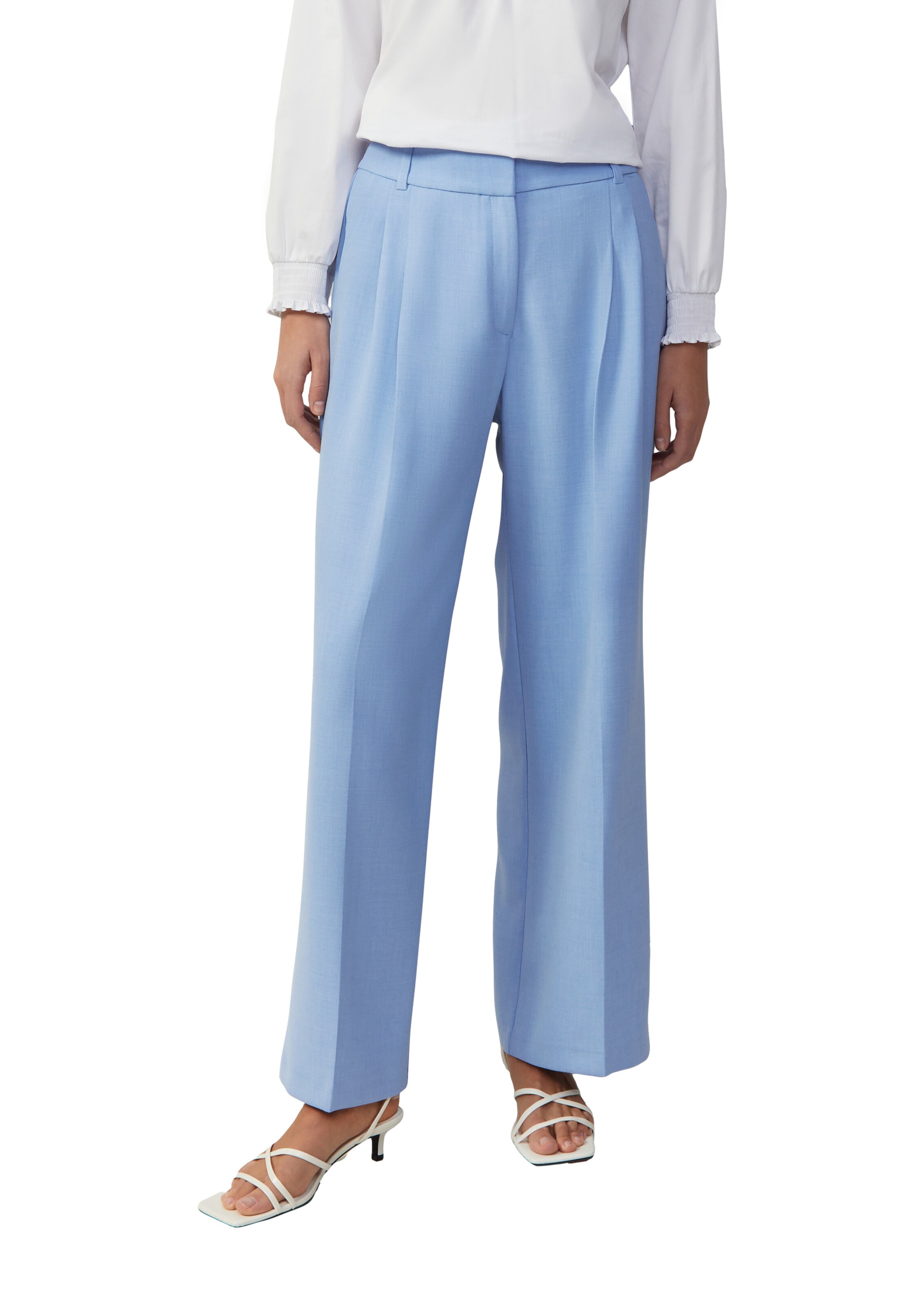 s.Oliver BLACK LABEL Wide Leg Hose in Blau: Vorderseite