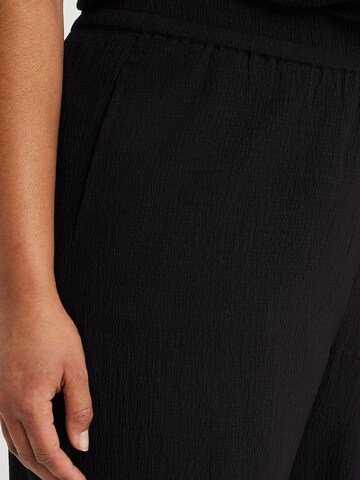 Wide leg Pantaloni de la WE Fashion pe negru