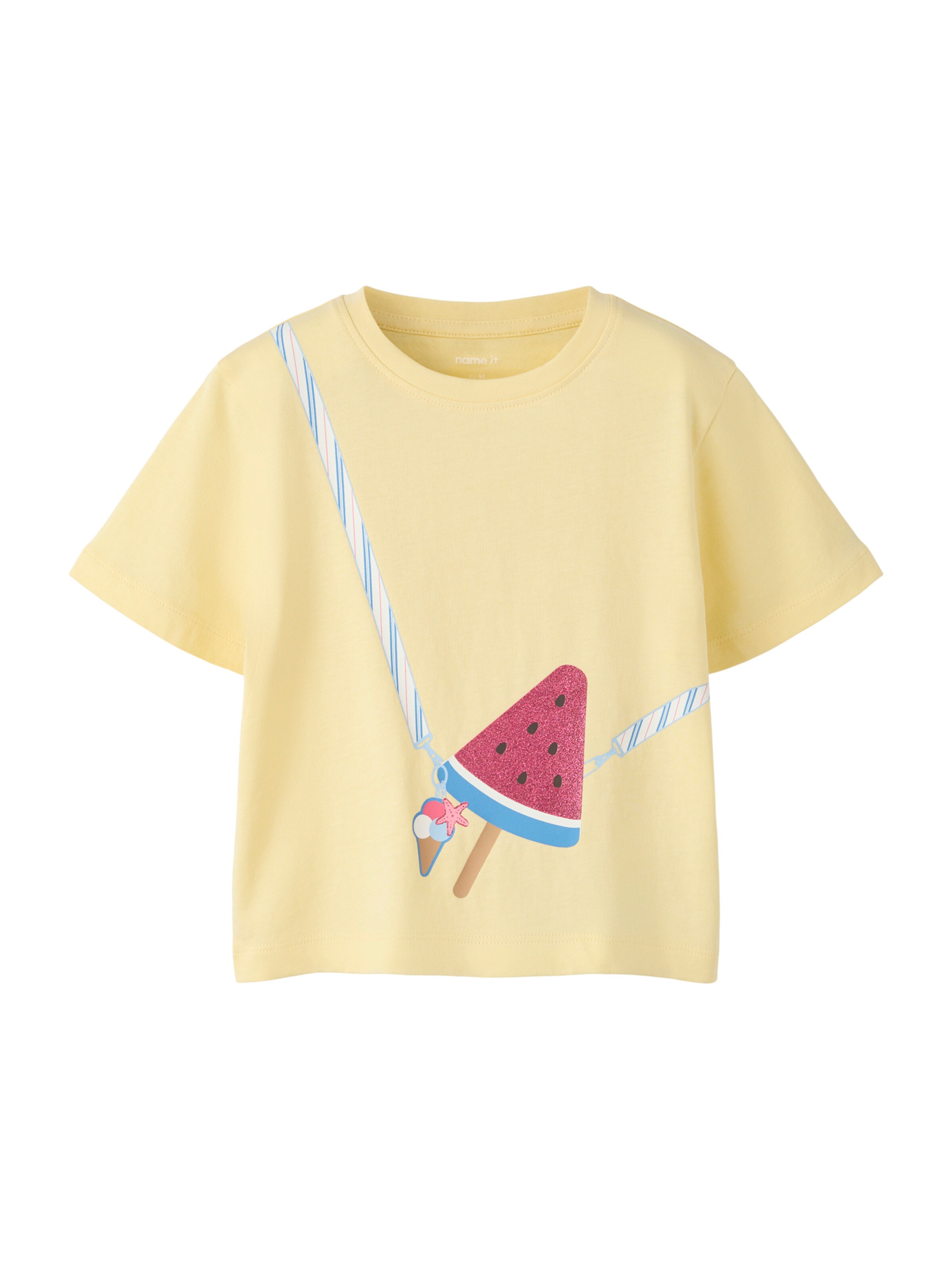 NAME IT Shirt 'NMFJANEY' in Geel: voorkant