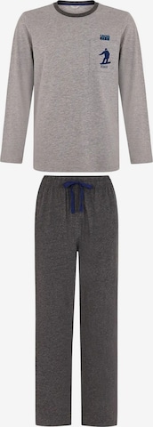 Pigiama lungo 'Pyjama-Sets' di Penti in grigio: frontale