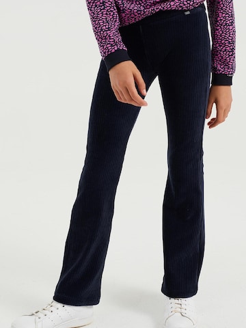 WE Fashion Flared Broek in Blauw: voorkant