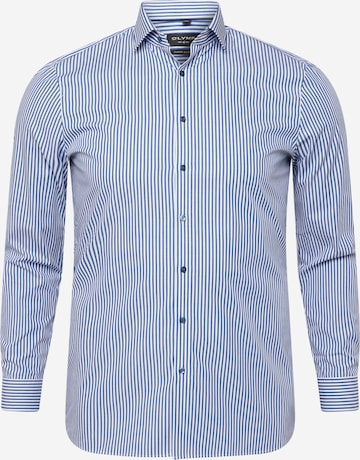 OLYMP Slim fit Button Up Shirt in Blue: front