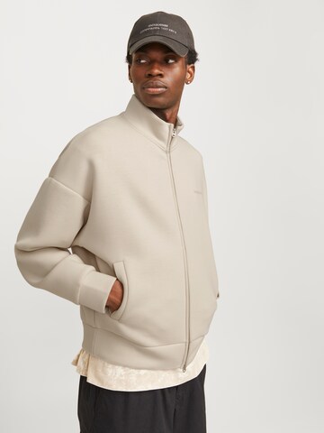 JACK & JONES Sweatjacke 'JCOKINETIC' in Beige