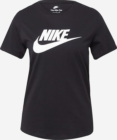 Nike Sportswear Functioneel shirt 'Essential' in de kleur Zwart / Wit, Productweergave