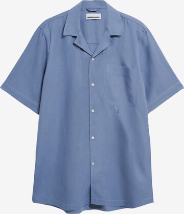 ARMEDANGELS Comfort fit Button Up Shirt 'Lovaar Lino' in Blue: front