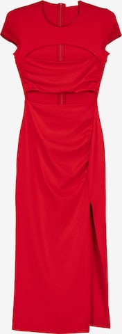 Bershka Obleka | rdeča barva: sprednja stran