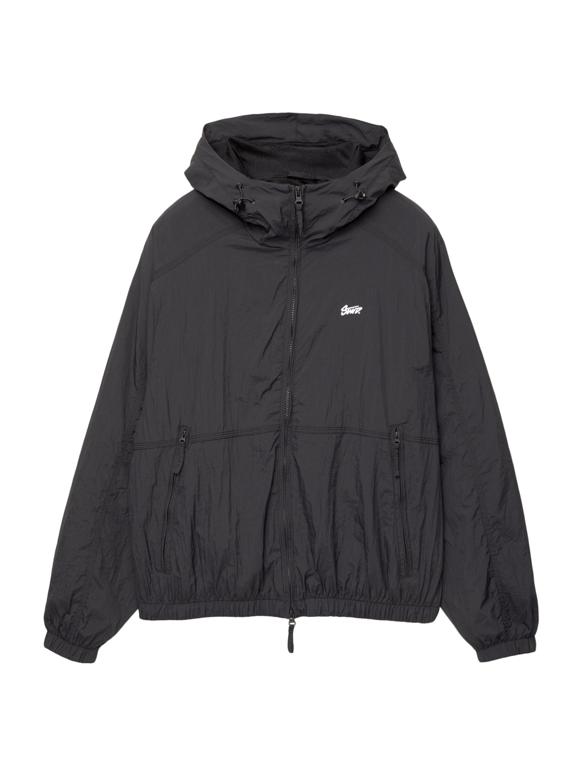 Veste mi-saison 'STWD' Pull&Bear en noir : devant