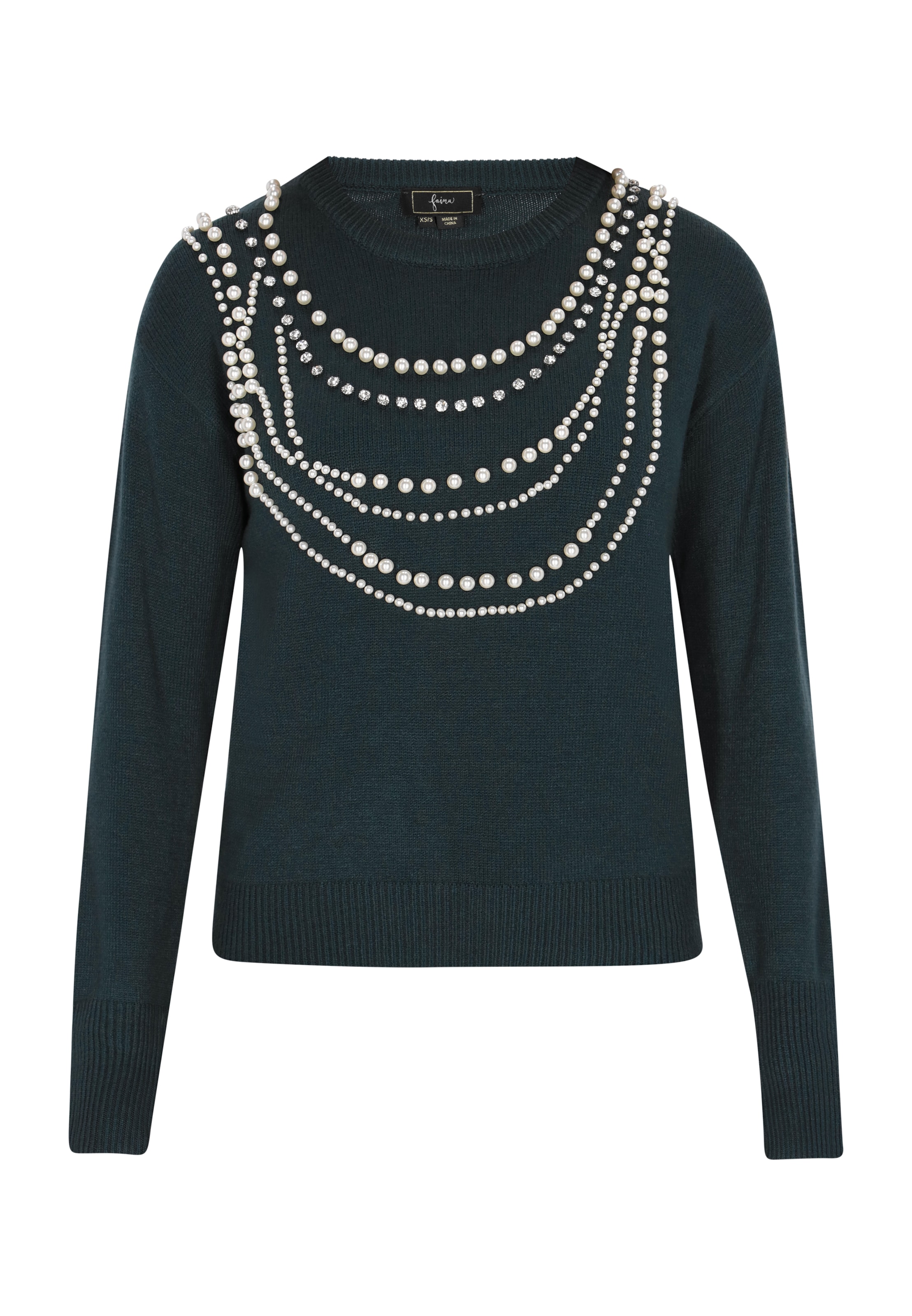 faina Πουλόβερ σε πράσινο: μπροστά