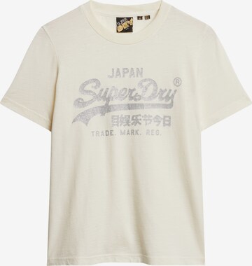 T-shirt Superdry en beige : devant