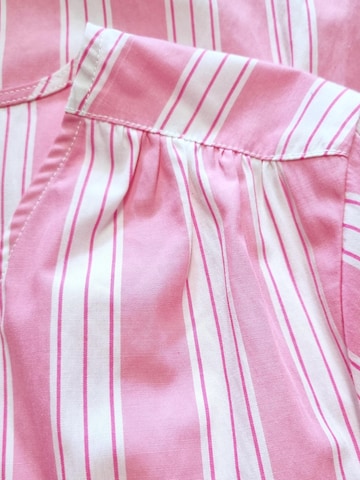 LIKS. Munich Jurk 'Kleid V-Ausschnitt Streifen' in Roze