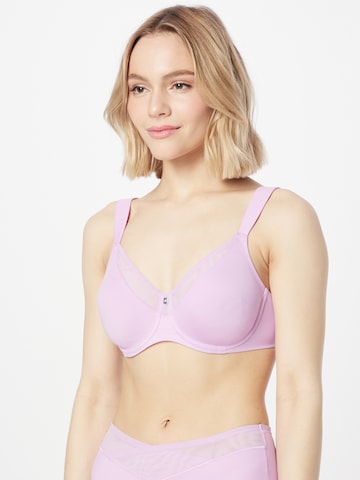 TRIUMPH T-shirt Minimizer 'True Shape Sensation' i lila: framsida