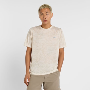 new balance Functioneel shirt 'Athletics' in Beige: voorkant