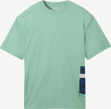 T-Shirt TOM TAILOR DENIM en vert : devant