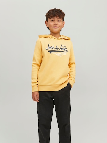 dzeltens Jack & Jones Junior Sportisks džemperis: no priekšpuses