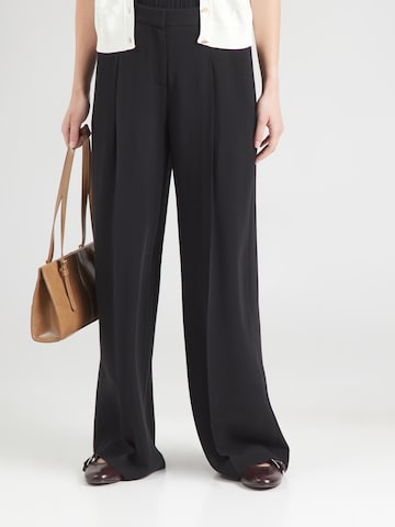 Loosefit Pantaloni con piega frontale 'Tiana4' di BOSS in nero: frontale