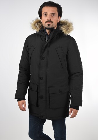 !Solid Winter Parka in Black: front
