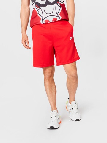 Nike Sportswear Szabványos Nadrág 'Tribute' - piros: elől